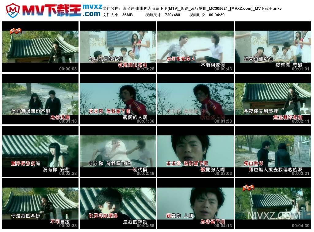 萧宝钟-求求你为我留下吧(MTV)_国语_流行歌曲_MC305621